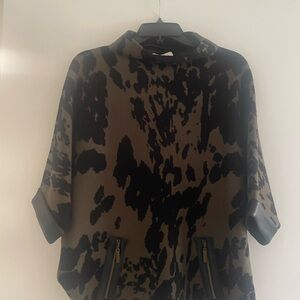 Joseph Ribkoff Black and Brown Tunic Top